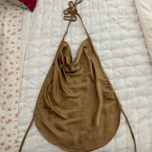 *NEVER WORN* Backless silky tie top